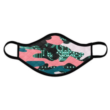 Load image into Gallery viewer, CIRCUIT CAMO-TEAL PINK - FACE MASK